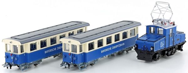 Kato HobbyTrain Lemke H43106 - Zugspitzbahn Electric Locomotive with 2 passenger cars